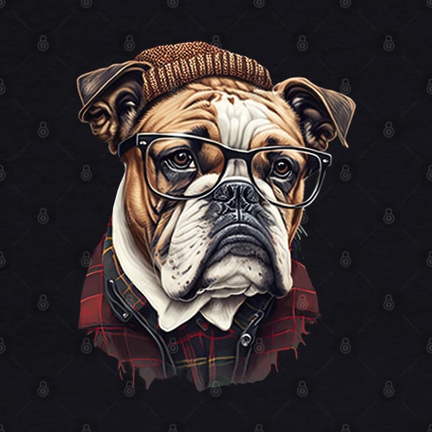 Hipster Bulldog by JayD World